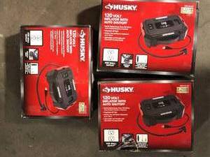 Lot of 3 Husky 120-Volt Inflator  Customer Returns See Pictures