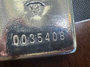 1 Kilogram  (32.15 Oz.) Metalor .9999 Silver Bar Serial No. 0035408