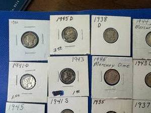 25 Mixed Date Mercury Dimes