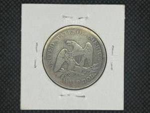 1861 Liberty Seated Half Dollar marked VF  PCGS Price Guide for a VF is $100.00