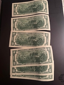 6 Sequential $2 Bills