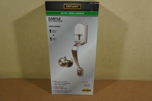Defiant Entry Door Handle -Satin Nickel