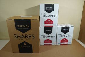 4 Sharps Recovery Boxes -Three 2-Gallon, One 5-Gallon
