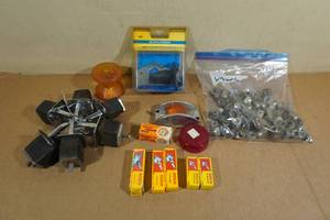 Assorted Automotive and Marine -Lugnuts, Spark Plugs, Lights