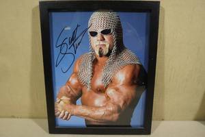 2 Framed Signed Wrestler Photos - Kevin Nash, Scott Steiner