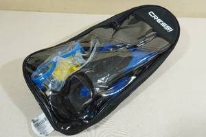 Cressi Adult Palau Fin Snorkel Set -Size SM, Blue