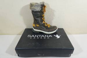 Santana Canada Micah Womens Leather Winter Boots -Size 9, OliveMustard
