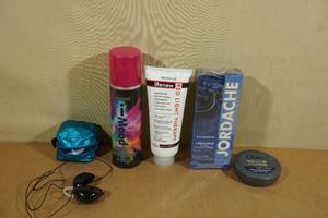Assorted Selfcare Products -Dark Tanning Lotion, Red Light Therapy Gel, Cologne