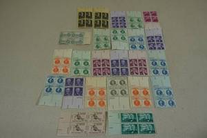 Assorted US 4 Cent Stamp Blocks - Historic FiguresEvents