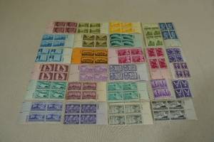 Assorted US 3 Cent Stamp Blocks