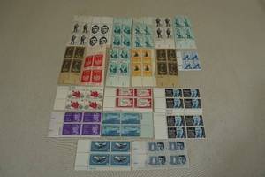 Assorted US 5 Cent Stamp Blocks