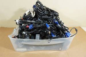 Large Assortment of Wires - Monitor, Power, HDMI, Video Game Accessories
