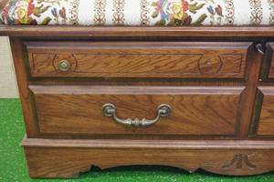 Lane Cedar Wood Bench with Embroidered Cushion