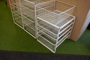 Wire Shelving with Wire Baskets