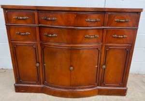 lot 91 image: Antique Cherry Buffet or Sideboard wStorage