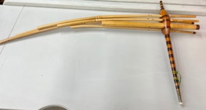 lot 103 image: QEEJ Bamboo Musical Instrument Bag Pipe