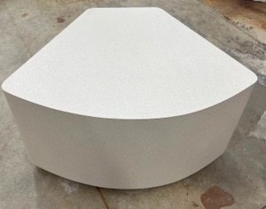 lot 4 image: Modern Modular Side Table Burlap Laminated Pattern