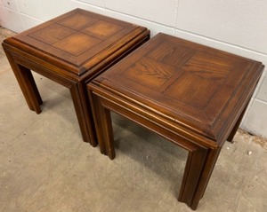 lot 116 image: 2 Vintage LANE Wood Side or End Tables