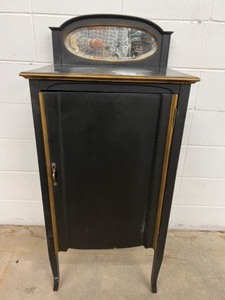 lot 119 image: Antique Sheet Music Cabinet BlackGold