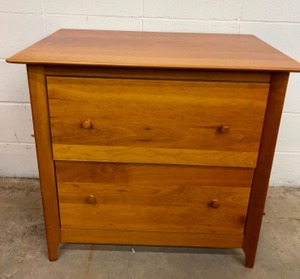 lot 129 image: Copeland Office File Cabinet Maple Finish