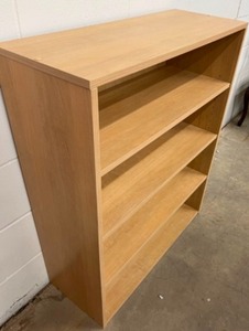 lot 131 image: Blonde Faux Wood Bookshelf