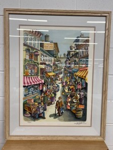 lot 133 image: Village City Market by ARI GRADUS Signed & Numbered