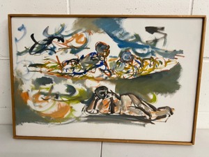 lot 152 image: Original Canvas Amatuer Framed Painting
