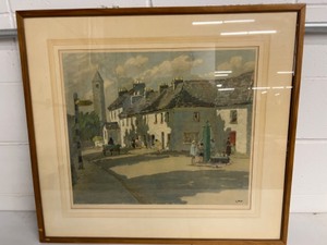 lot 154 image: Framed Print of Town Street England