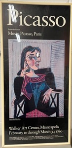 lot 161 image: 1980 Walker Art Centre PABLO PICASSO Exhibition Framed Poster
