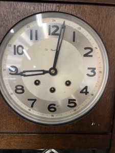 lot 167 image: Antique German Mauthe Westminster Chime Wall Clock