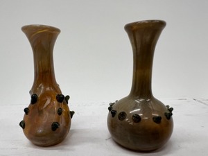 lot 242 image: Vintage Miniature Glass Handcrafted Vases