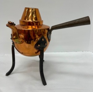 lot 244 image: Antique Swedish Scandinavian Copper Tea Kettle 