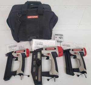 lot 298 image: 3 Craftsman Air Guns Stapler, Finish and Brad Nailer
