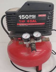 lot 282 image: Craftsman Air Compressor 4 Gallon Single Cylinder