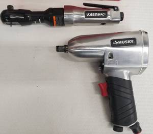 lot 277 image: Husky Impact Wrench & Air Ratchet Combo Set