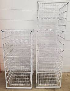 lot 328 image: Set of Storage Racks wBasket Drawer Units
