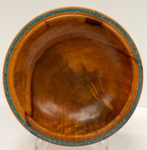 lot 253 image: Artisan Wood Bowl - Signed by Artist Gerret Durland