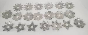 lot 406 image: Antique Punched Tin Christmas Tree Candle Reflectors 