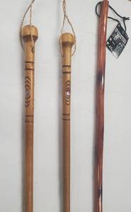 lot 481 image: 3 Carved Wood Walking Sticks