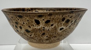 lot 427 image: Vintage Japanese Lava Glazed Ceramic Bowl Artist Signed