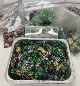 lot 443 image: Huge Lot of LETTER & NUMBERS Patches for Crafting