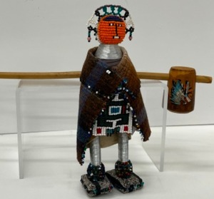 lot 466 image: Native American Peace Pipe and South African Ndebele Doll Travel Souvenirs
