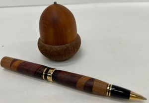 lot 480 image: Segmented EXECUTIVE Ballpoint Pen, multi-types of Woods & Wood Acorn Advertising Giveaway