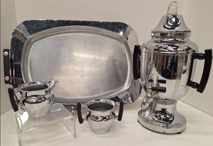 lot 351 image: Vintage Chrome Coffee Serving Set