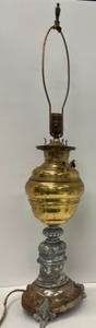 lot 334 image: Vintage Lamp with Rams Head Feet