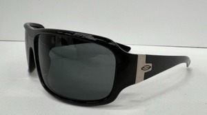 lot 545 image: Smith Optics Black Polished Sunglasses Turntable Style Silver accents & Polarized Lenses