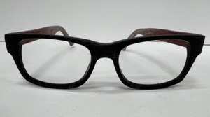lot 546 image: MultiOptic MO Eyewear Eyeglasses and Case Rough Wood Like Frames