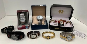 lot 551 image: Ladies & Mens Wrist Watches Including a New REIZEN Atomic Watch & Anne Klein II Switch Face Watch in the Box & More