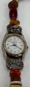 lot 554 image: Jes Maharry SUN HORSE SILVER Cast Sun  And BEAD BRACELET WATCH