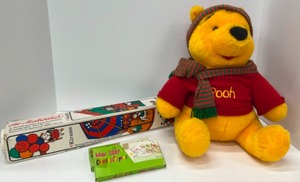 lot 517 image: Vintage German Coloring Sheets, Winnie the Pooh & Soap Crayons